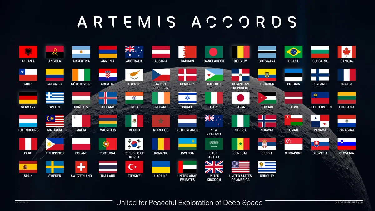 Cerimônia de assinatura do acordo espacial na África